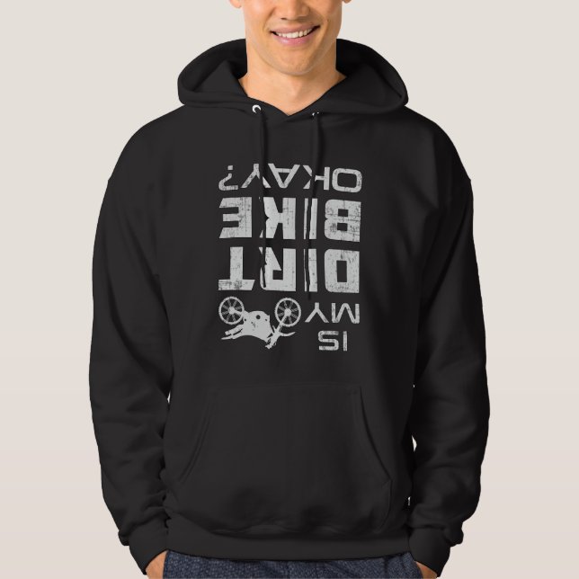 Motocross Biker Dirt Bike Motorcycle Funny Gift Hoodie (Framsida)