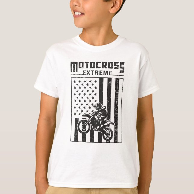 Motocross Biker Dirt Motorcycle Funny Gift Idea T Shirt (Framsida)