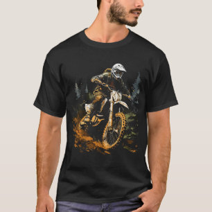 Motocross Biker Forest Dirt Bike Manar Boys Graphi T Shirt