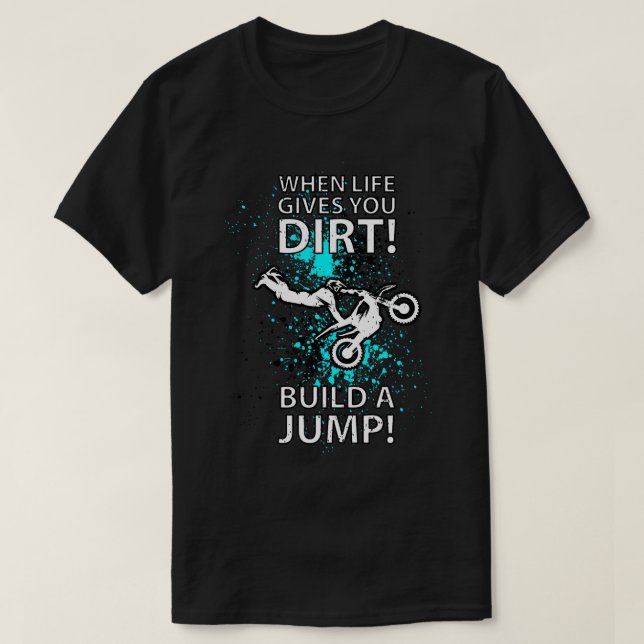 Motocross Biker Freestyle Stunt 36 T Shirt (Design framsida)