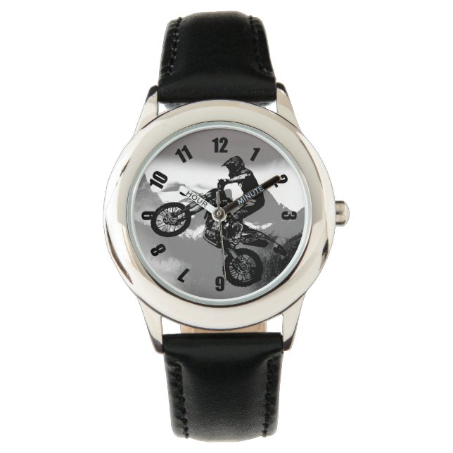 Motocross Biker - Rocky mountains Armbandsur (Framsida)