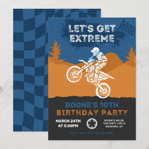 Motocross Birthday-inbjudan   Dirt Bike Inbjudan