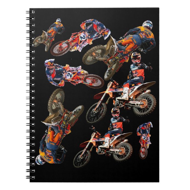 Motocross Cooper Webb Supercross-utskrift Anteckningsbok (Framsidan)