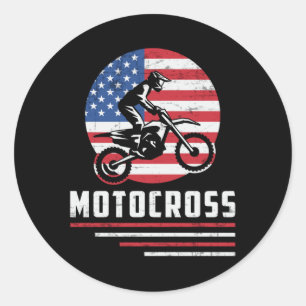 Motocross Dirt Bike Biker Motorcycle Funny Gift Runt Klistermärke