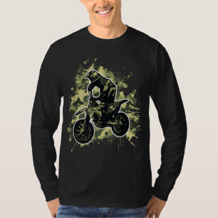 Motocross Dirt Bike Camo Camouflage Motorcycle Rid T Shirt