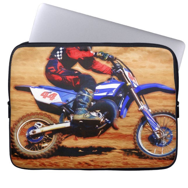 Motocross Dirt-Bike Champion Racer Laptop Fodral (Framsidan)
