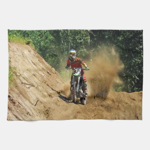 Motocross Dirt-Bike Champion Tävling Kökshandduk