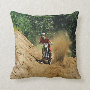 Motocross Dirt-Bike Champion Tävling Kudde