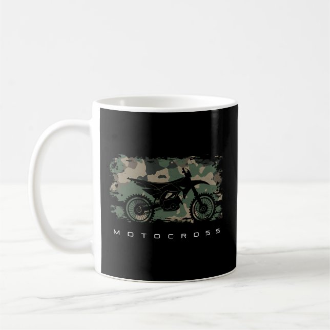 Motocross Dirt Bike - Dirt Bike Motocross Kaffemugg (Vänster)
