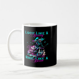 Motocross Dirt Bike Girl 2Se ut som en skönhetsrid Kaffemugg