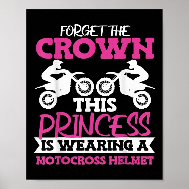 Motocross Dirt Bike Girl Poster (Framsidan)