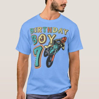 Motocross Dirt Bike Kids 7 Years Old Birthday Part T Shirt