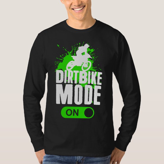 Motocross Dirt Bike Mode on Youth Tävla T Shirt (Framsida)