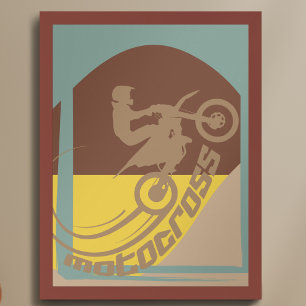 Motocross dirt bike moto-x väggdekor poster