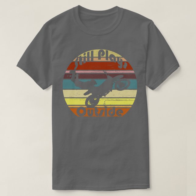 Motocross Dirt Bike Motorcykel Retro T Shirt (Design framsida)