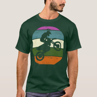 Motocross Dirt Bike Motorcykel Sports Retro T Shirt