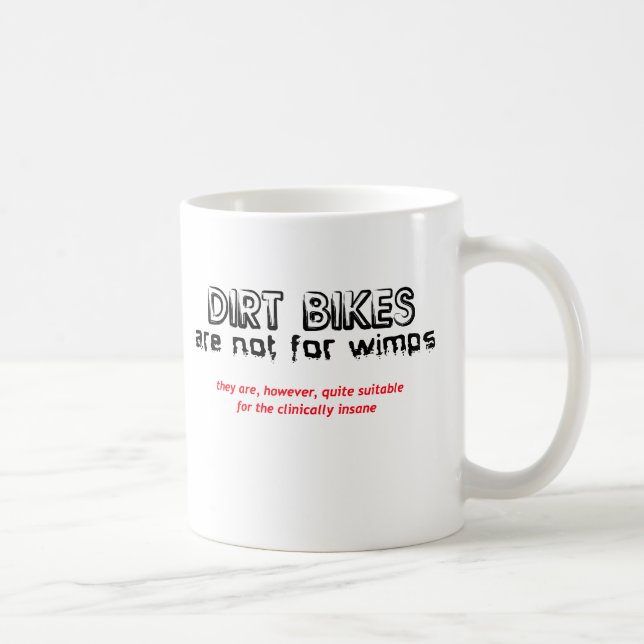Motocross Dirt Bike Mugg - Kliniskt galen (Höger)