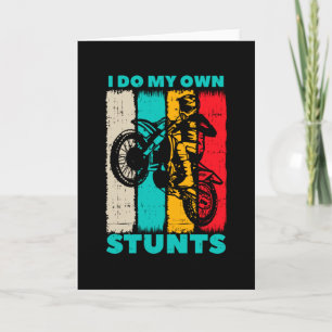 Motocross Dirt Bike Own Stunts Biker Gips Kort