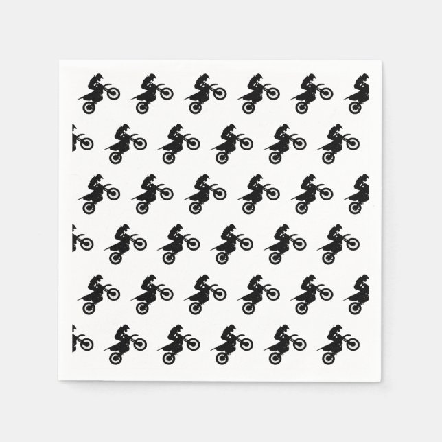 Motocross Dirt Bike-papper Pappersservett (Framsidan)