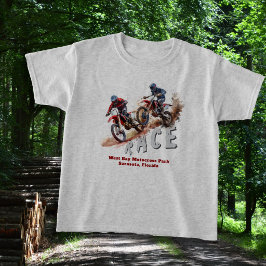 Motocross Dirt Bike Racing Pojkar anpassad T Shirt