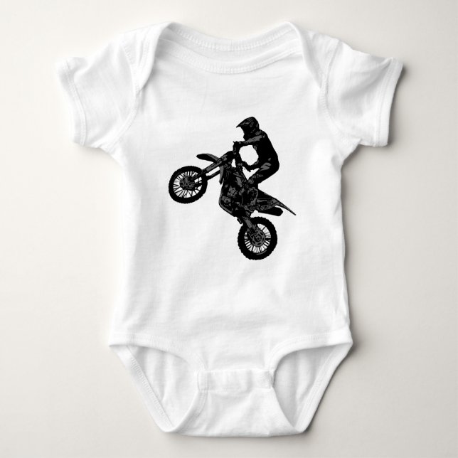 Motocross Dirt-Bike Rider T Shirt (Framsida)