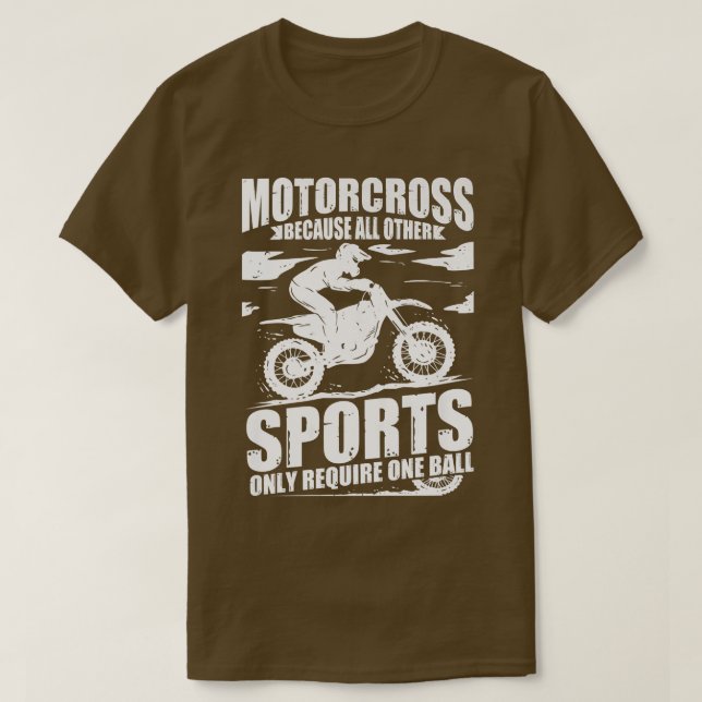 Motocross Dirt-Biker eftersom andra idrotter krävs T Shirt (Design framsida)