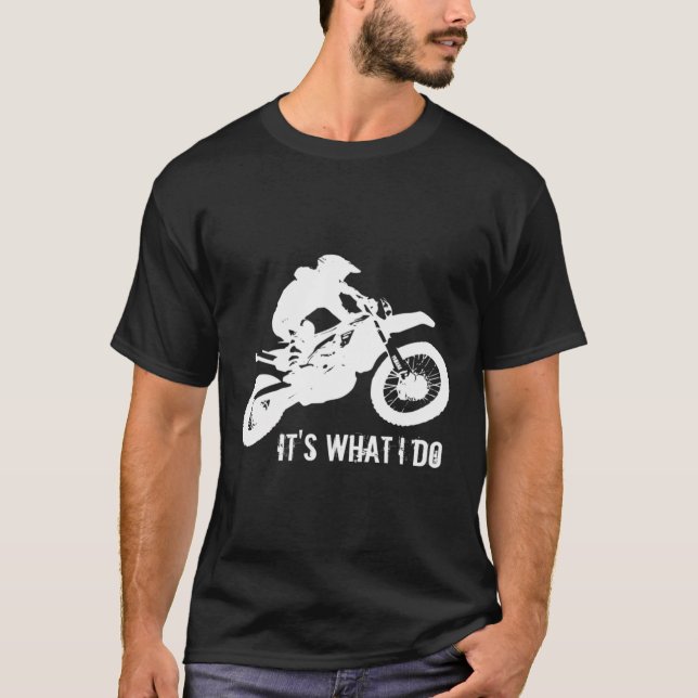 Motocross Dirtcycle Hoodie T Shirt (Framsida)