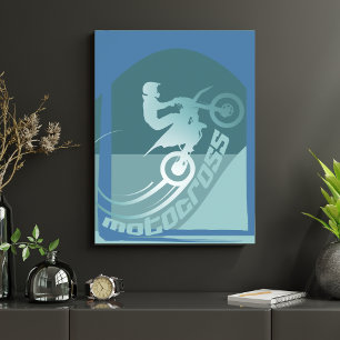 Motocross dirtcycle moto-x wall decor poster