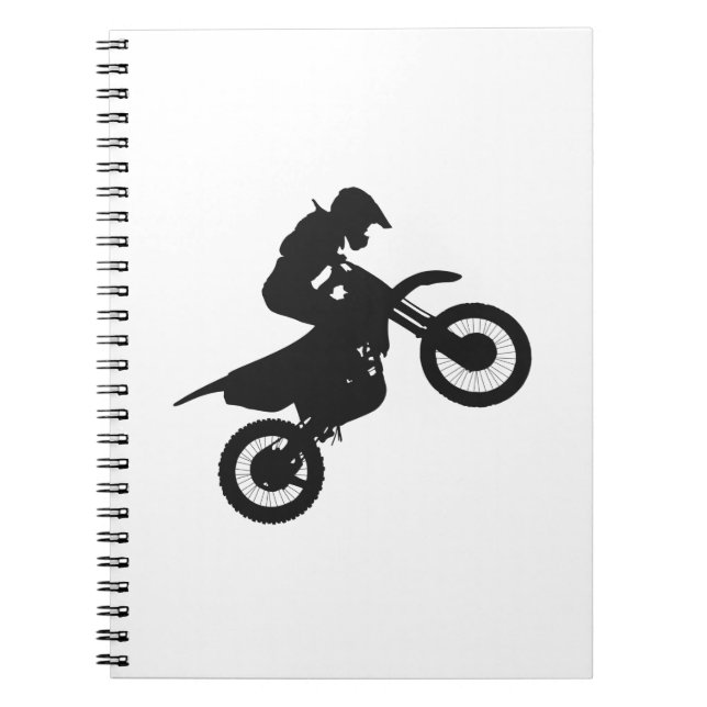 Motocross-drivrutin - Välj bakgrund färg Anteckningsbok (Framsidan)