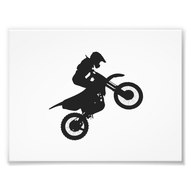 Motocross-drivrutin - Välj bakgrund färg Fototryck (Framsidan)