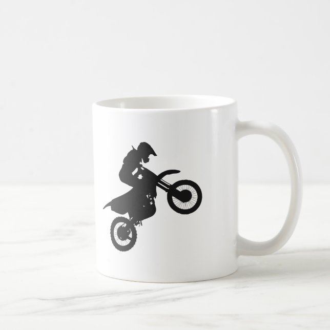 Motocross-drivrutin - Välj bakgrund färg Kaffemugg (Höger)