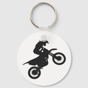 Motocross-drivrutin - Välj bakgrund färg Nyckelring
