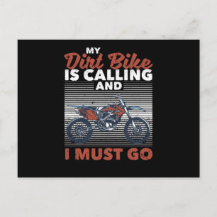 Motocross Enduro Biker Min Dirt Bike ringer och Vykort