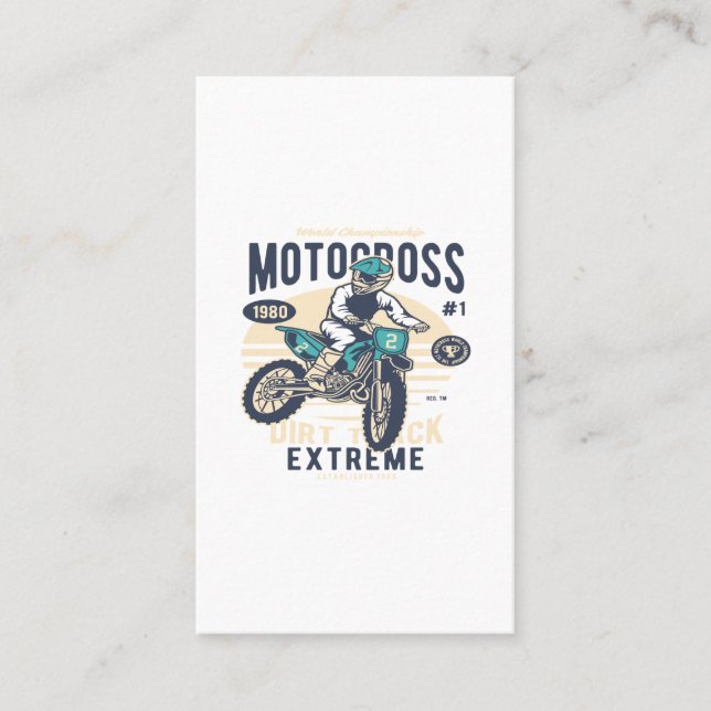 Motocross Extreme Dirt Track Visitkort (Framsida)