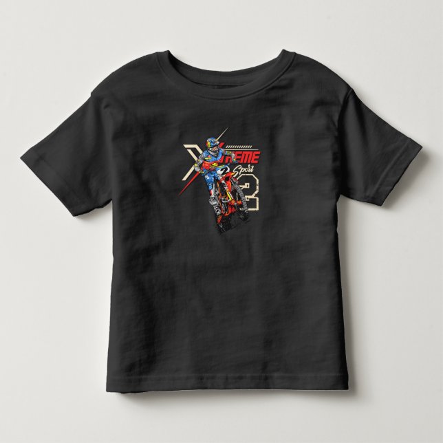 Motocross extremidrott förare t shirt (Framsida)