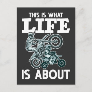 Motocross Family Far Son Dirt Bike Vykort