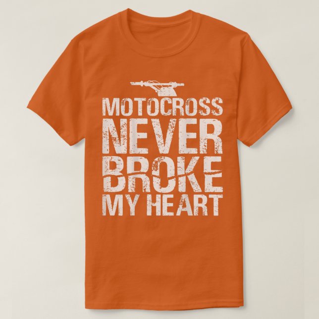 Motocross Fattiga aldrig mitt hjärta Dirt Bike Mot T Shirt (Design framsida)