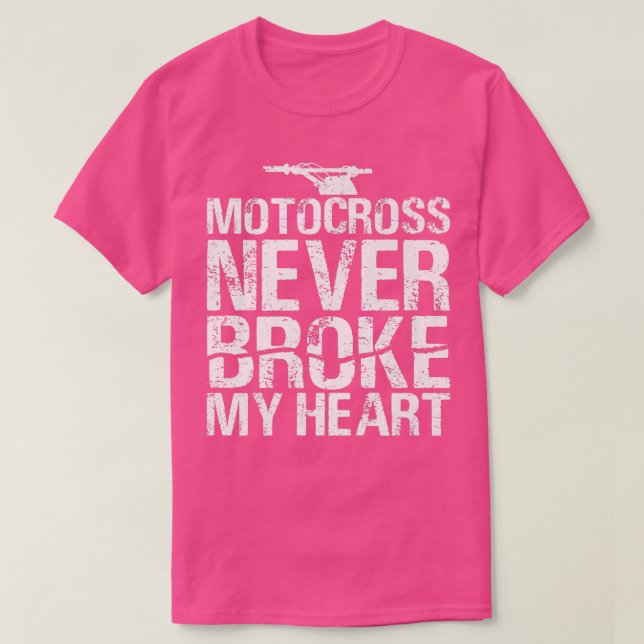 Motocross Fattiga aldrig mitt hjärta Dirt Bike Mot T Shirt (Design framsida)