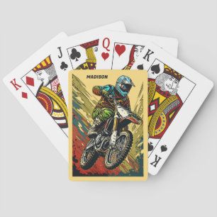 Motocross för anpassat namn casinokort