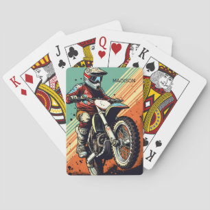 Motocross för anpassat namn casinokort