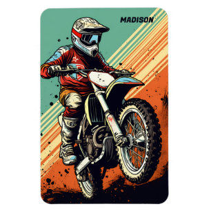 Motocross för anpassat namn magnet