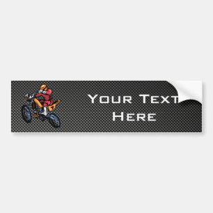 Motocross för Fauxkolfiber Bildekal