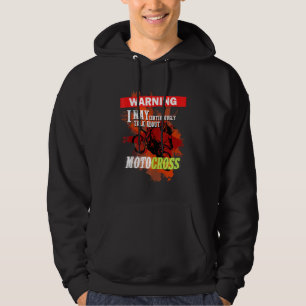 Motocross for Youth Boys Idea Dirtcycle Biker Mana Hoodie