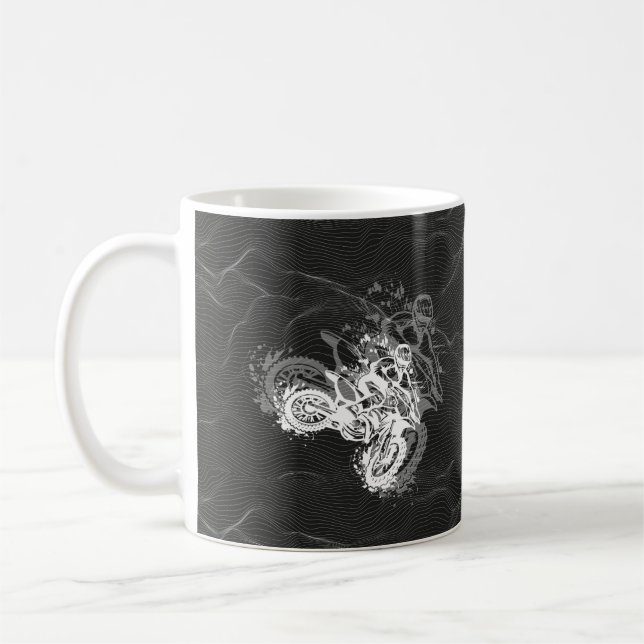 motocross-förare kaffemugg (Vänster)