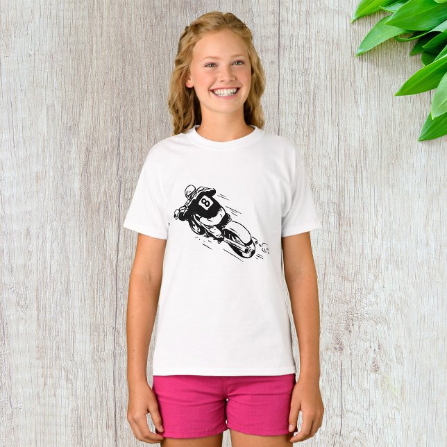 Motocross Förare Nummer 8 Retro Smuts Cykel T Shirt (Skapare uppladdad)