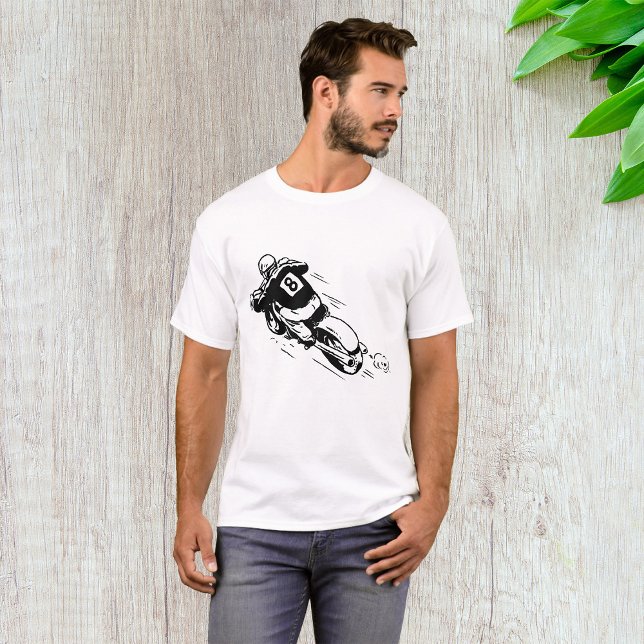 Motocross Förare Nummer 8 Retro Smuts Cykel T Shirt (Skapare uppladdad)