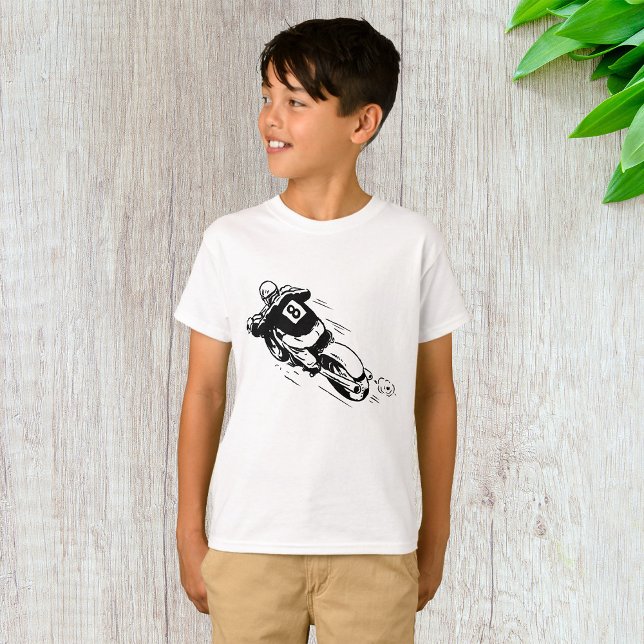 Motocross Förare Nummer 8 Retro Smuts Cykel T Shirt (Skapare uppladdad)
