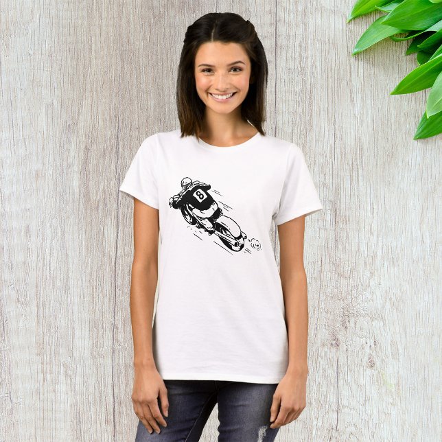 Motocross Förare Nummer 8 Retro Smuts Cykel T Shirt (Skapare uppladdad)