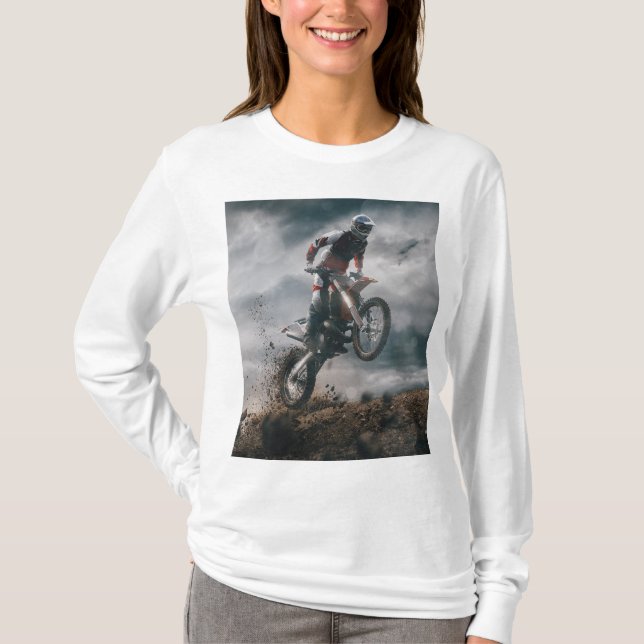 motocross-förare t shirt (Framsida)