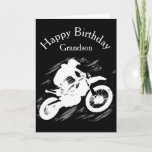 Motocross Grandson Birthday Sport Motorcycle Tävli Kort<br><div class="desc">Tävla av motorcyklar för tävlingssport</div>